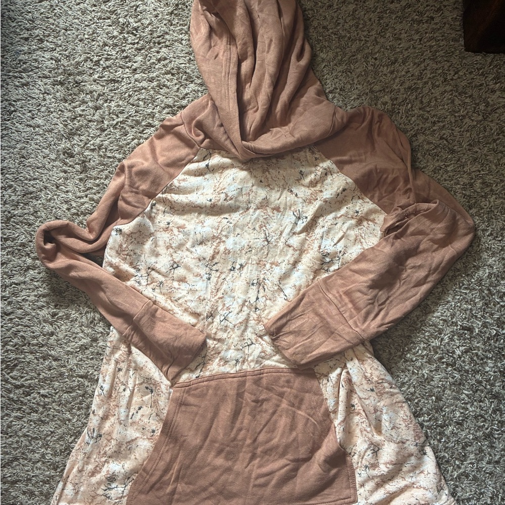 LuLaRoe Brown and Pink Top